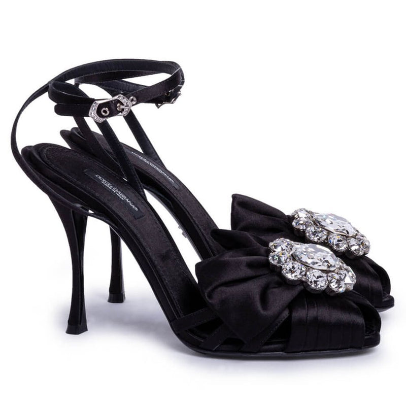 Black Goatskin Sandal-Dolce & Gabbana-LabelTerrace.com