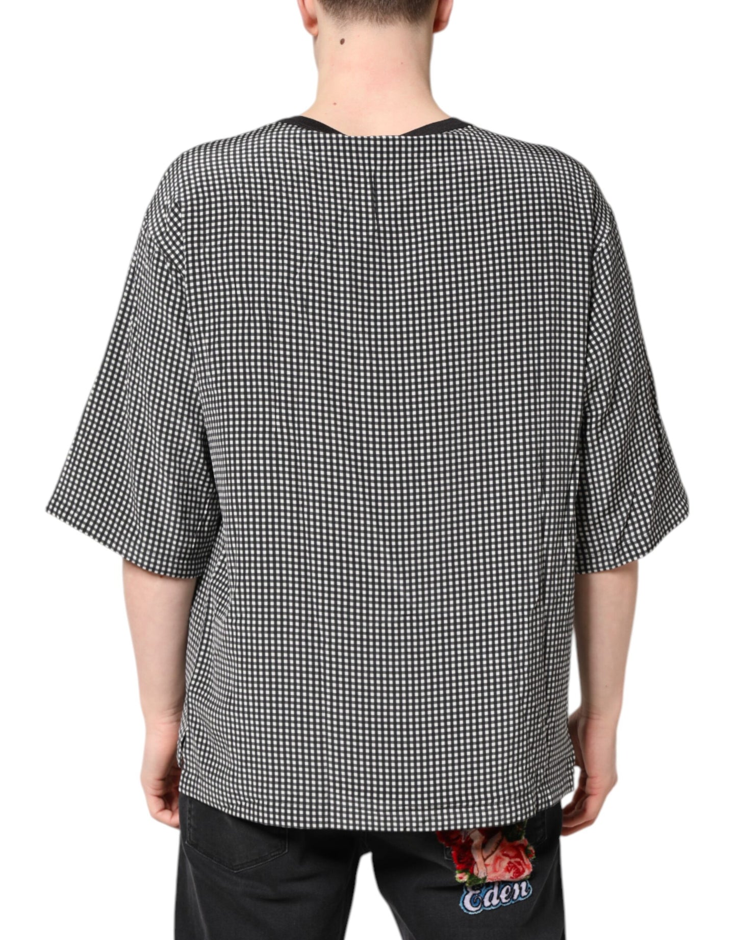 Black Graphic Print Short Sleeve T-shirt-Dolce & Gabbana-LabelTerrace.com