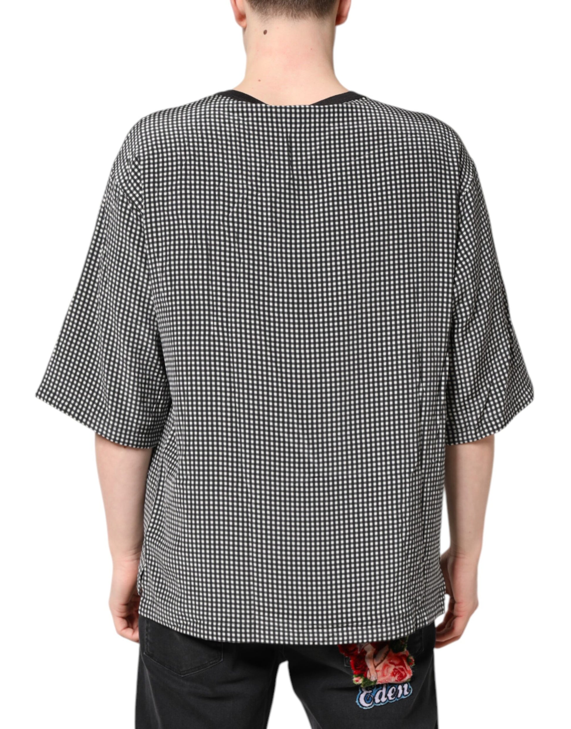 Black Graphic Print Short Sleeve T-shirt-Dolce & Gabbana-LabelTerrace.com