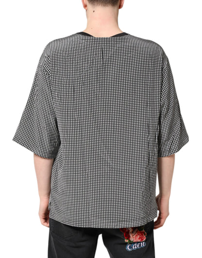 Black Graphic Print Short Sleeve T-shirt-Dolce & Gabbana-LabelTerrace.com
