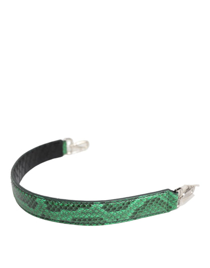 Black Green Exotic Leather Bag Shoulder Strap-Dolce & Gabbana-LabelTerrace.com