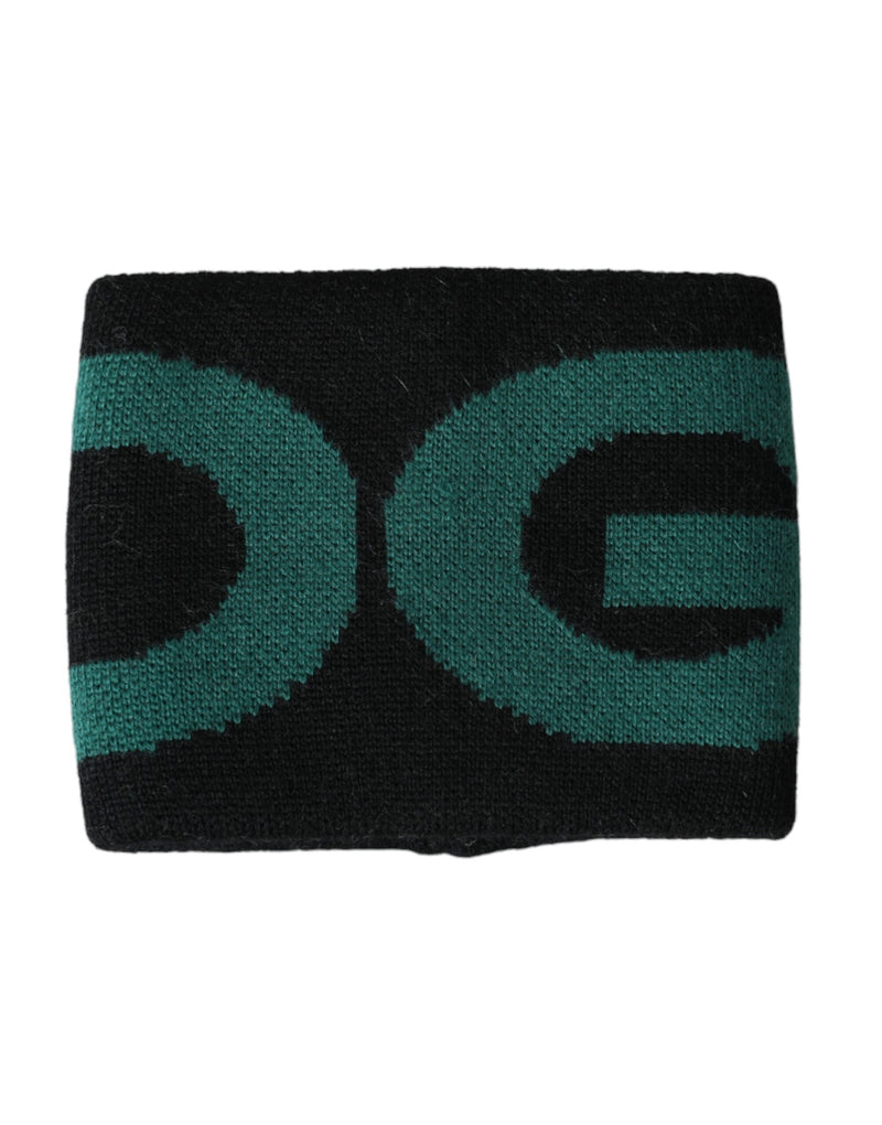 Black Green Wool Logo #DGMILLENNIALS Wristband-Dolce & Gabbana-LabelTerrace.com