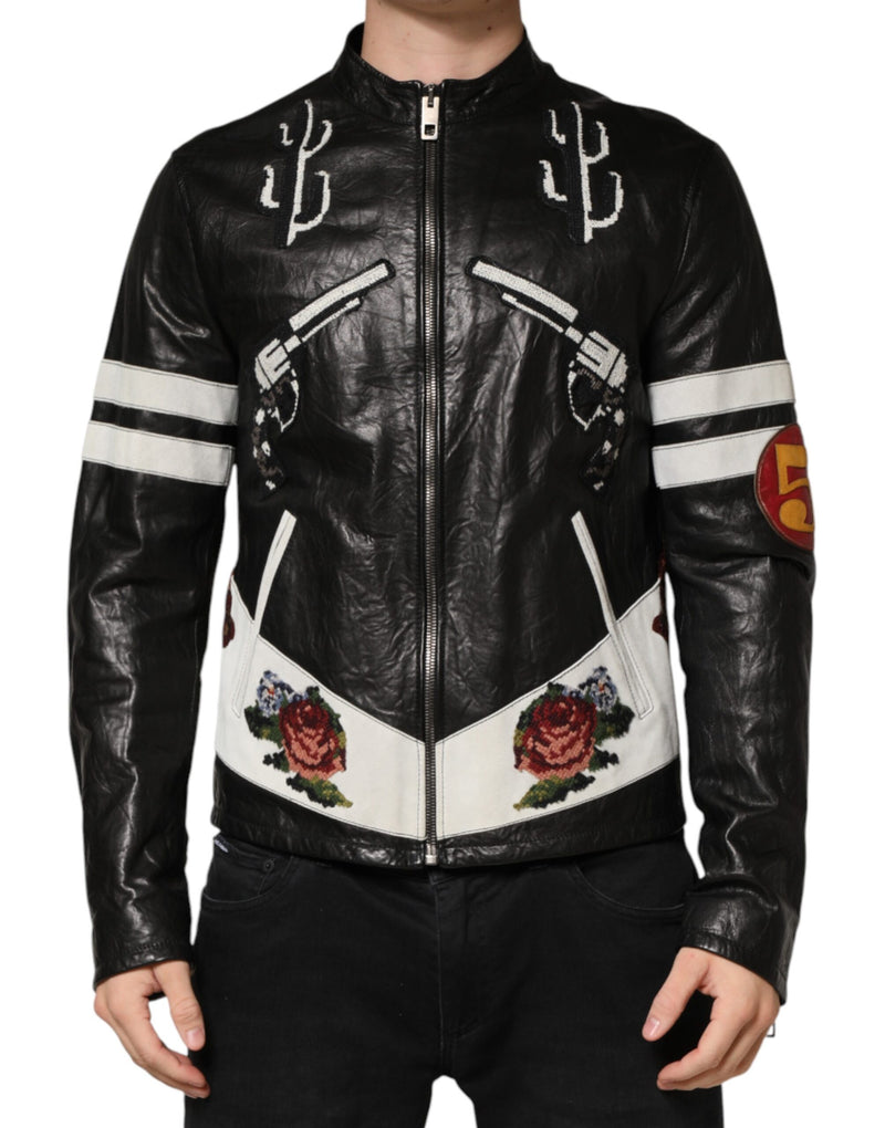 Black Guns n' Roses FullZip Men Biker Jacket