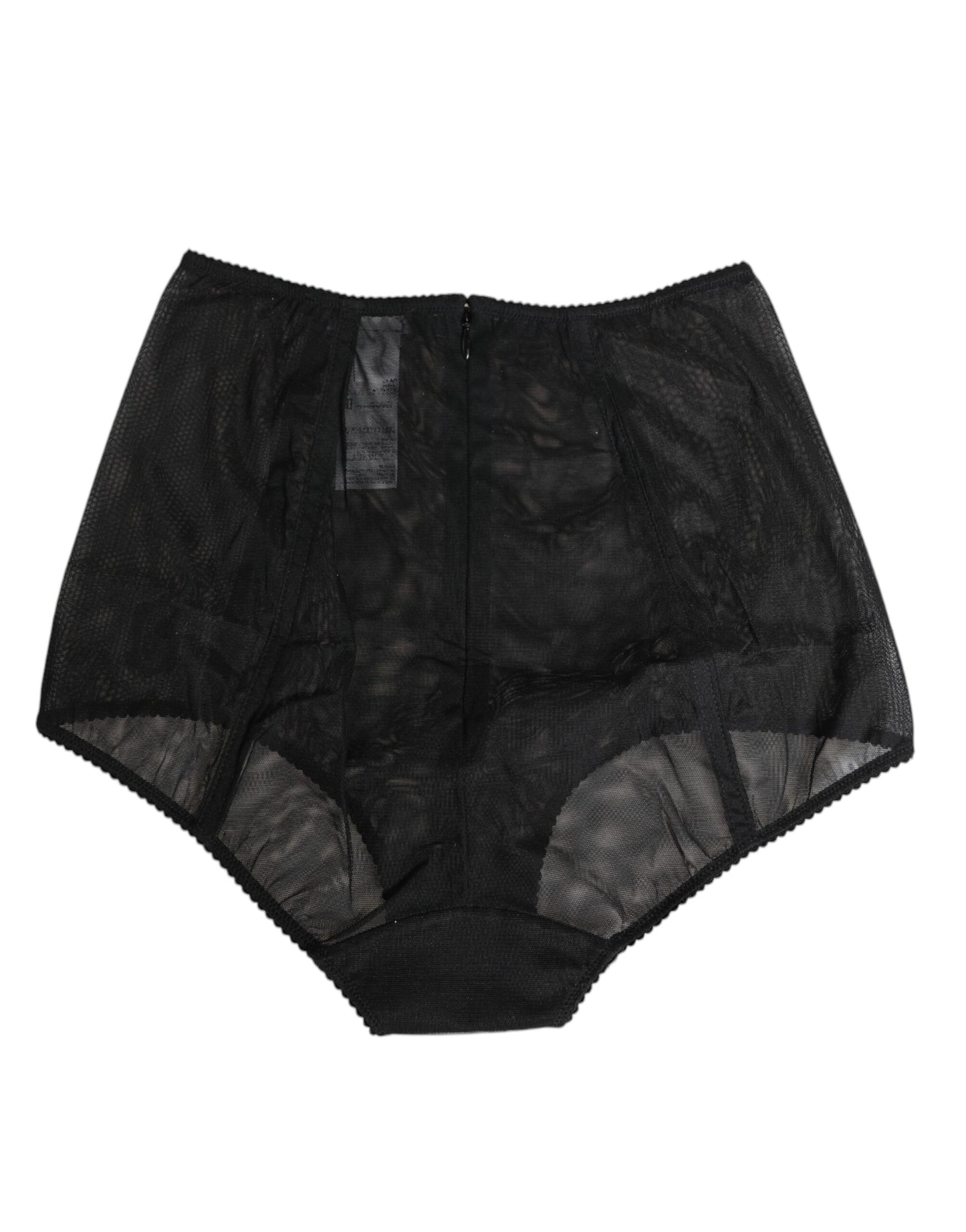 Black High Waist Mesh Sheer Shapewear Underwear-Dolce & Gabbana-LabelTerrace.com