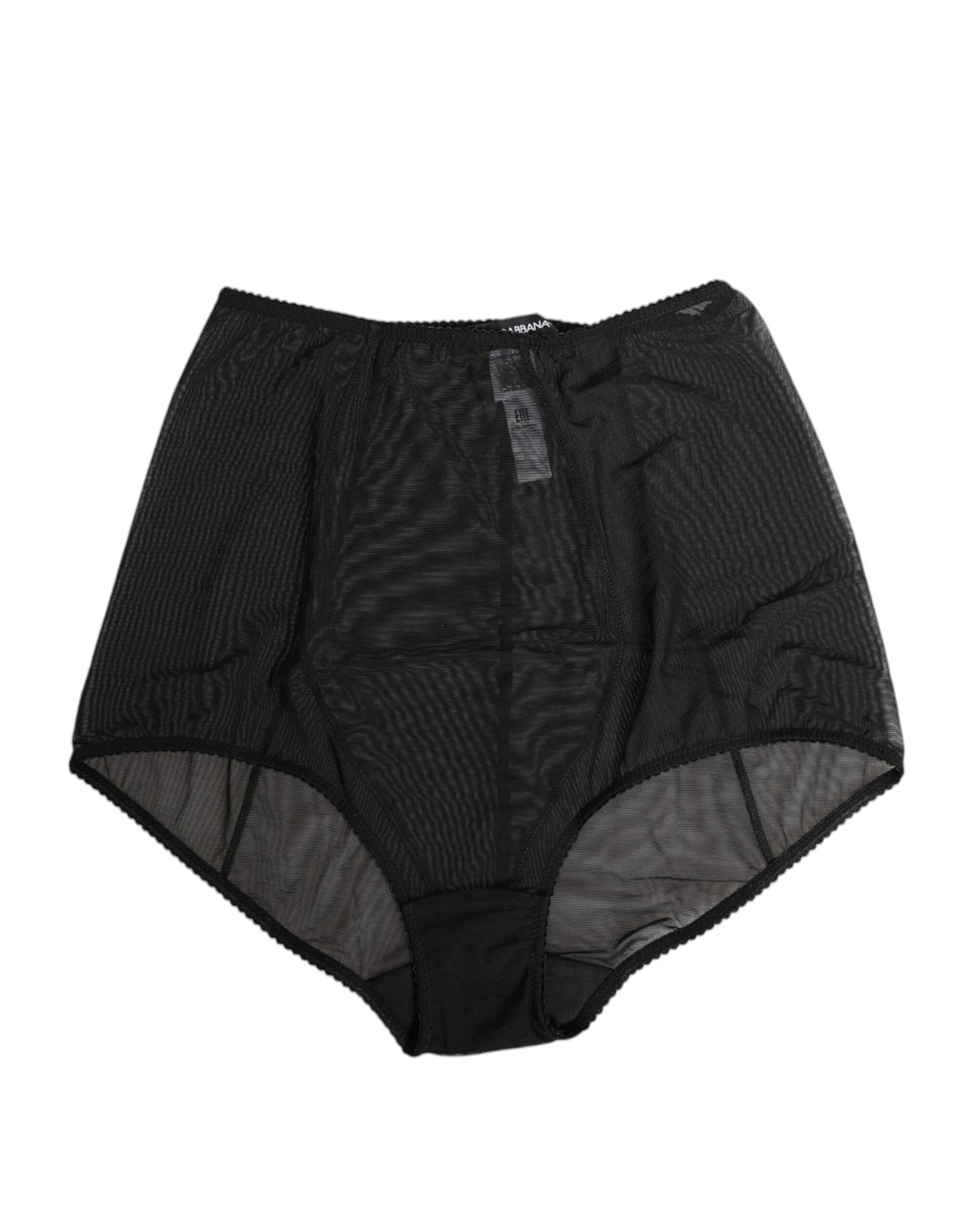 Black High Waist Mesh Sheer Shapewear Underwear-Dolce & Gabbana-LabelTerrace.com