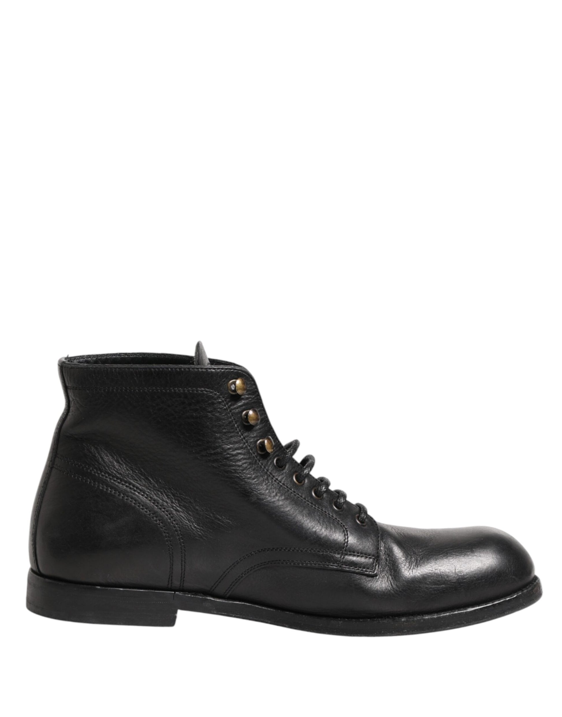 Black Lace Up Short Ankle Boots Men Shoes