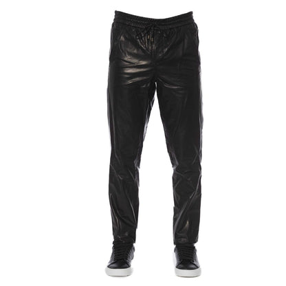 Black Lamb Leather Men Trouser