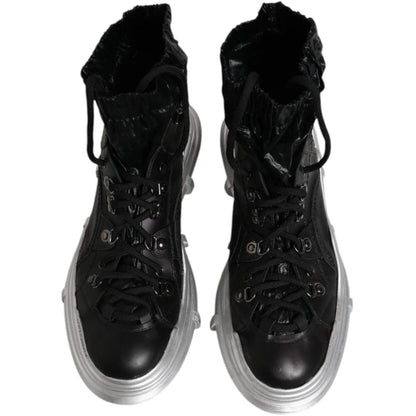 Black Lambskin Men Ankle Boot-Dolce & Gabbana-LabelTerrace.com