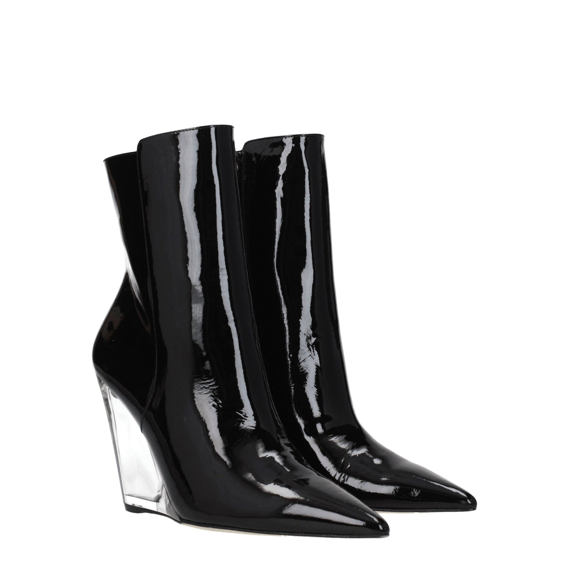 Black Leather Ankle Boots-Stuart Weitzman-LabelTerrace.com