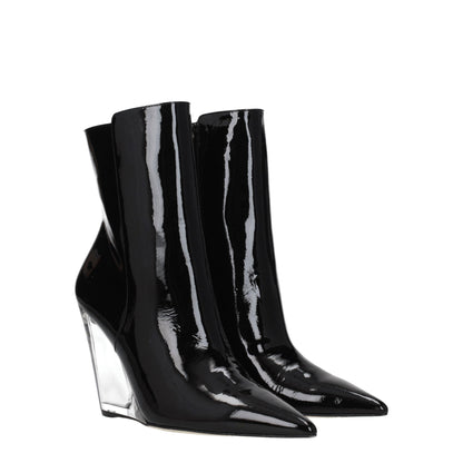 Black Leather Ankle Boots-Stuart Weitzman-LabelTerrace.com