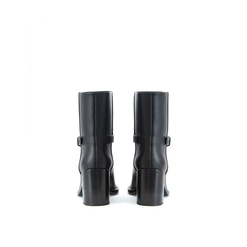 Black Leather Boot-Burberry-LabelTerrace.com
