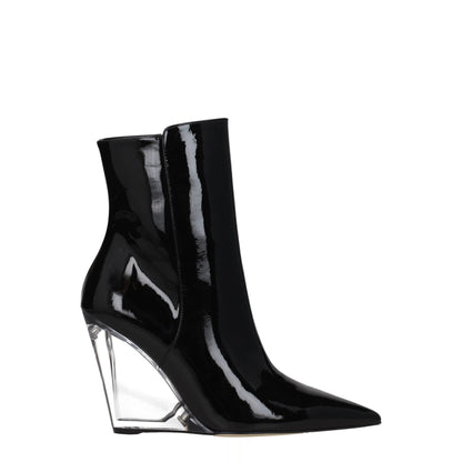 Black Leather Ankle Boots-Stuart Weitzman-LabelTerrace.com