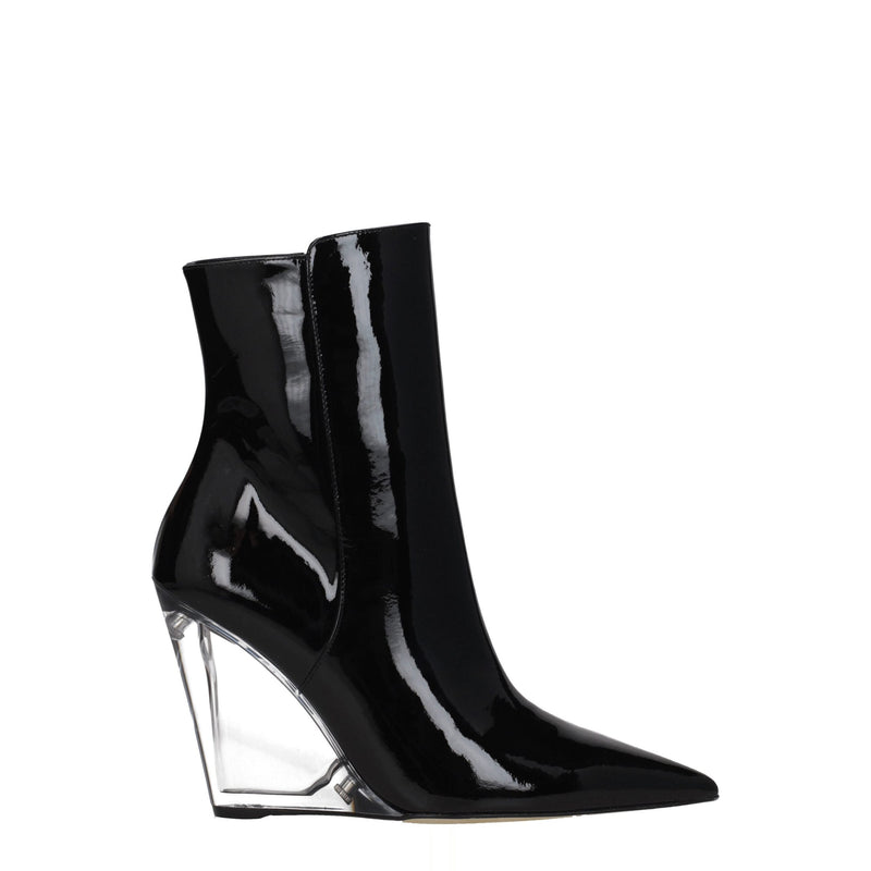 Black Leather Ankle Boots-Stuart Weitzman-LabelTerrace.com