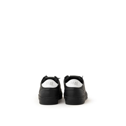 Black Leather Athletic Sneakers