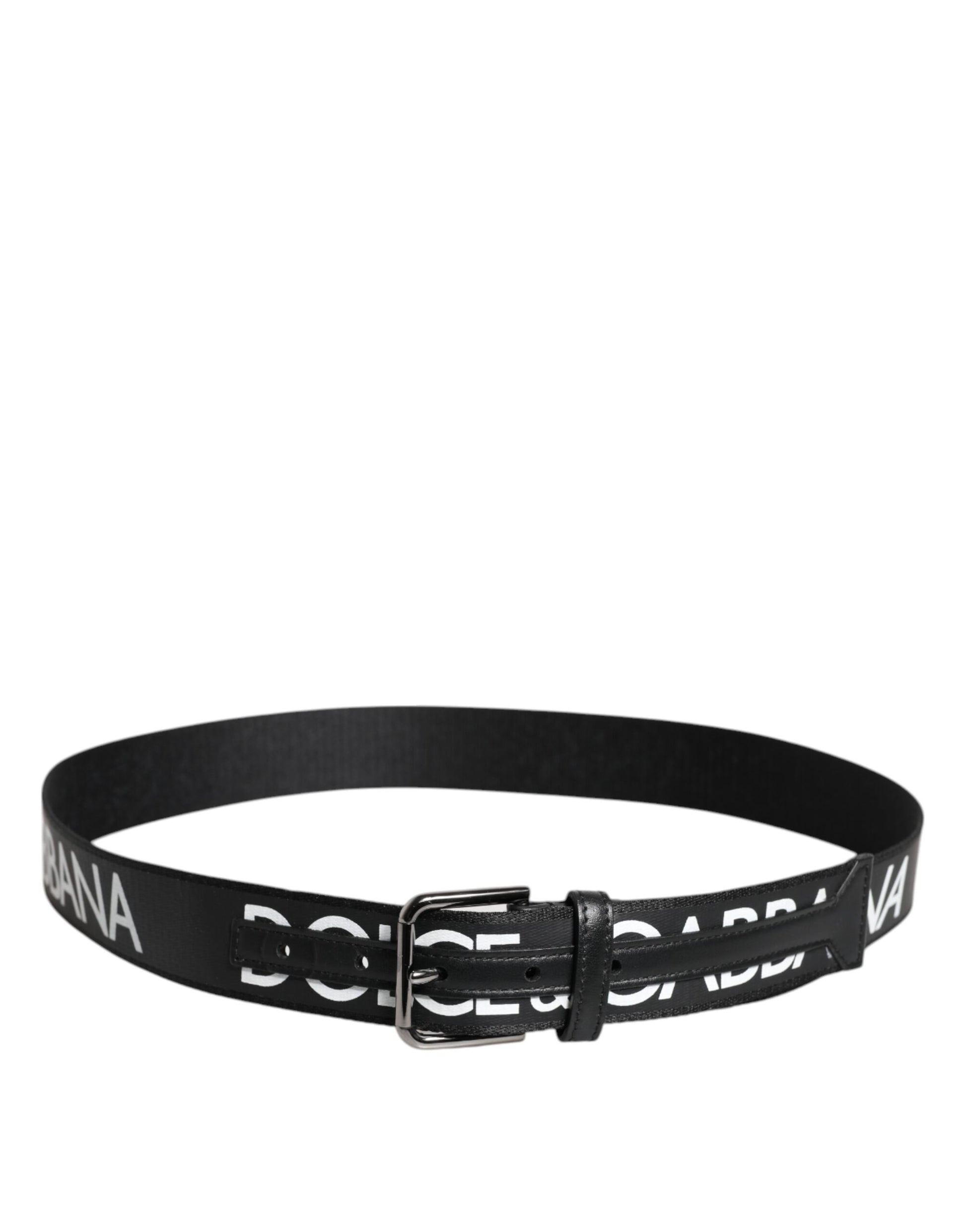 Black Leather Classic Metal Logo Buckle Belt-Dolce & Gabbana-LabelTerrace.com