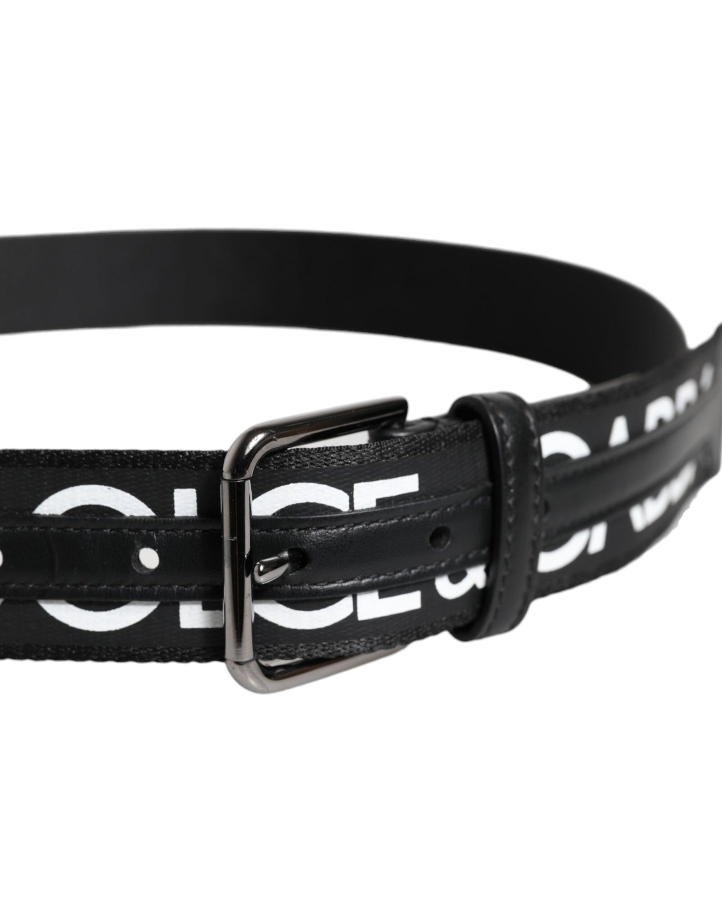Black Leather Classic Metal Logo Buckle Belt-Dolce & Gabbana-LabelTerrace.com