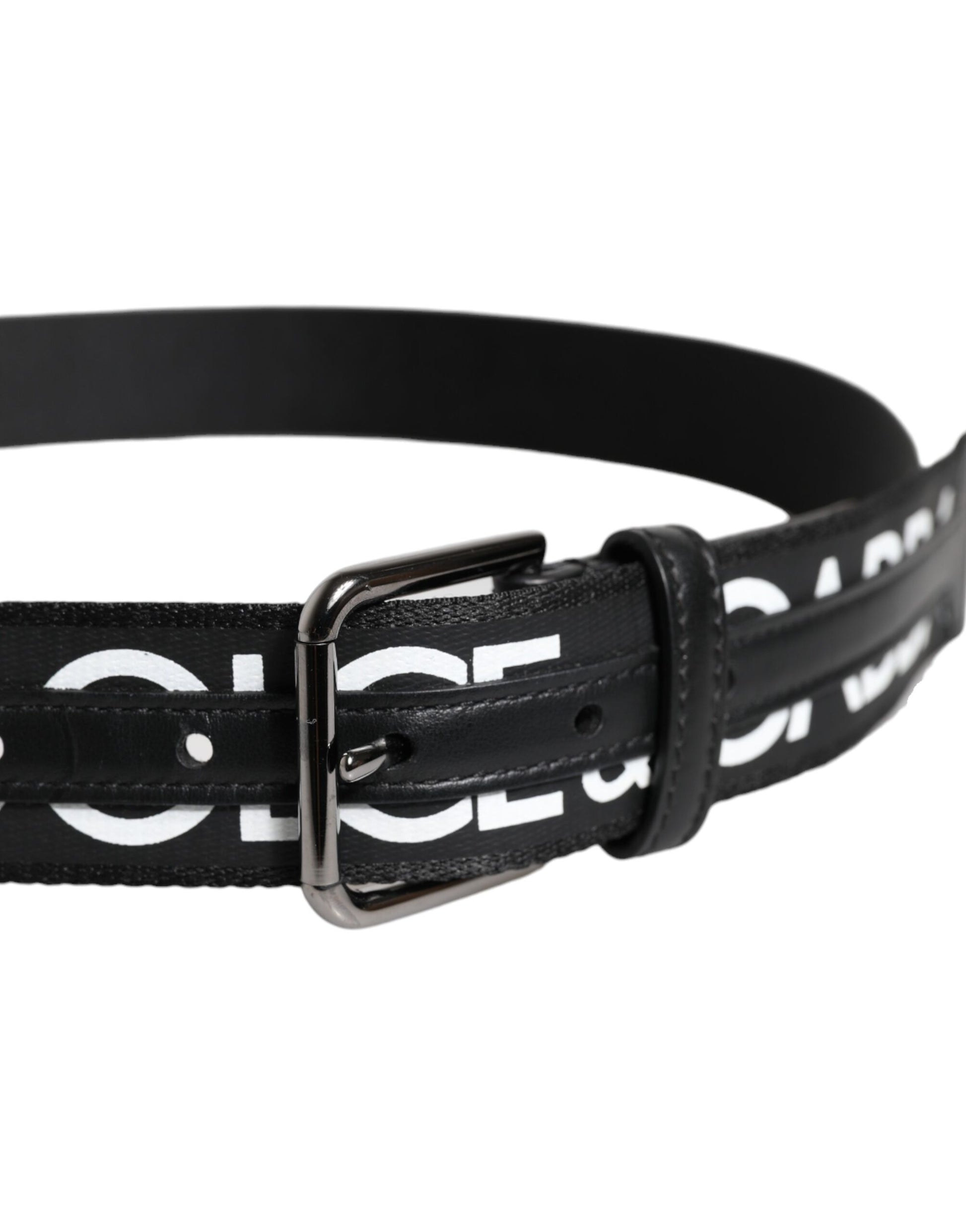 Black Leather Classic Metal Logo Buckle Belt-Dolce & Gabbana-LabelTerrace.com