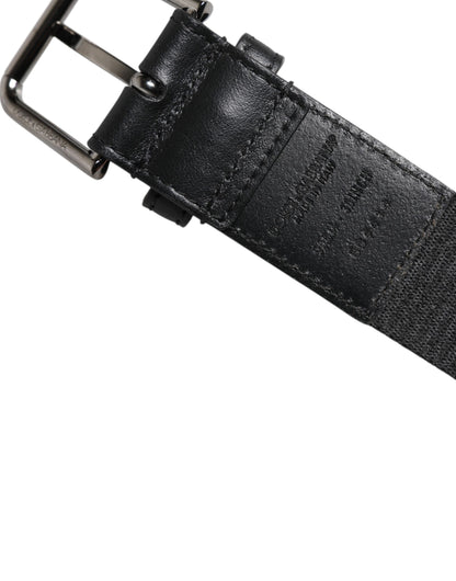 Black Leather Classic Metal Logo Buckle Belt-Dolce & Gabbana-LabelTerrace.com