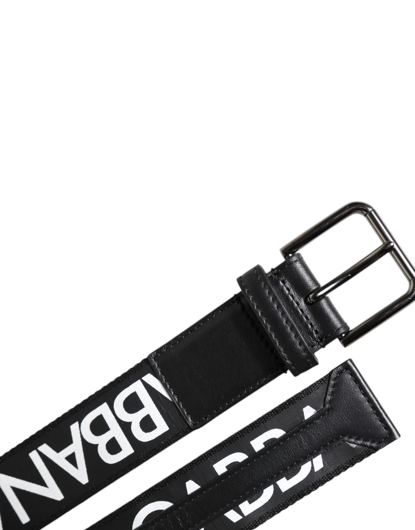 Black Leather Classic Metal Logo Buckle Belt-Dolce & Gabbana-LabelTerrace.com