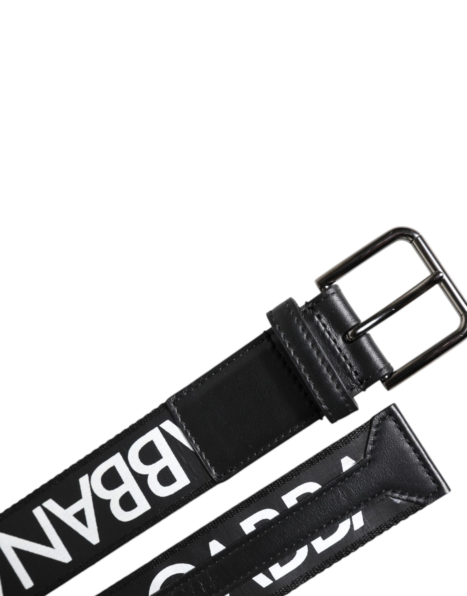 Black Leather Classic Metal Logo Buckle Belt-Dolce & Gabbana-LabelTerrace.com