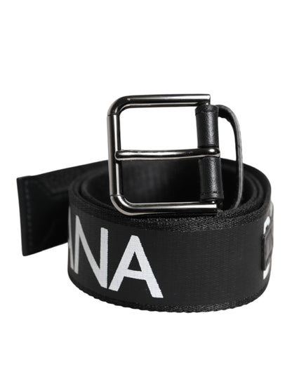 Black Leather Classic Metal Logo Buckle Belt-Dolce & Gabbana-LabelTerrace.com