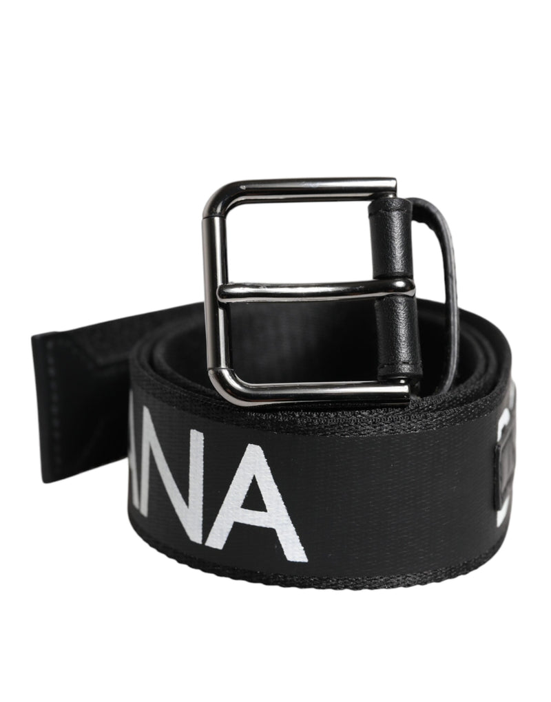 Black Leather Classic Metal Logo Buckle Belt-Dolce & Gabbana-LabelTerrace.com