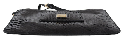 Black Leather Coin Purse Wristlet Mirror Agnese Wallet-Dolce & Gabbana-LabelTerrace.com