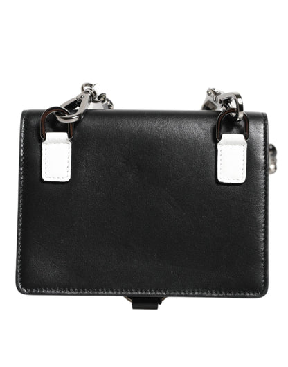 Black Leather Crystal Embellished Card Holder Wallet-Dolce & Gabbana-LabelTerrace.com