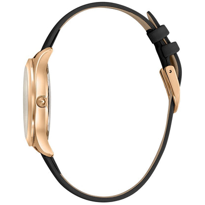 Black Leather Dress Watch