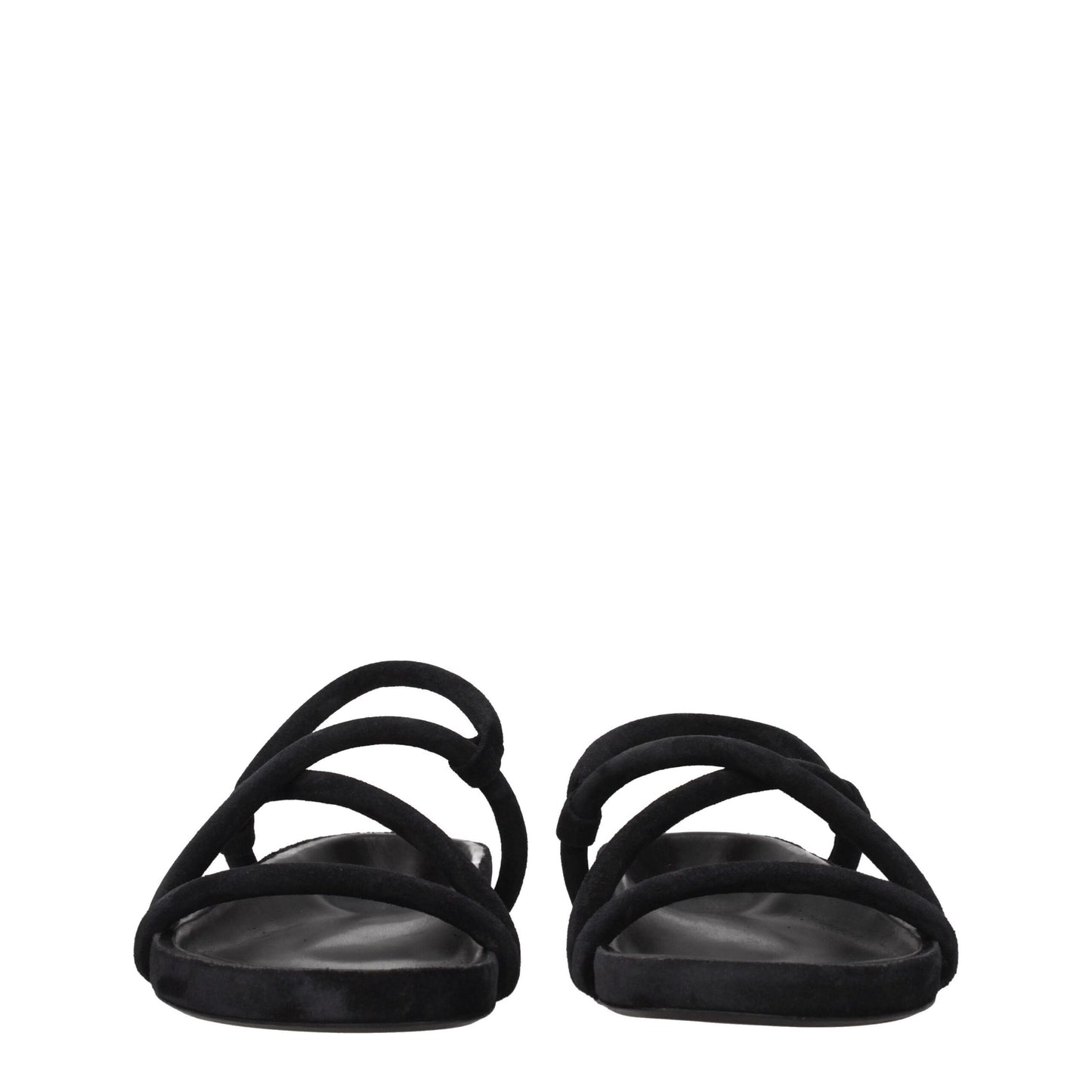 Black Leather Flat Sandals-Isabel Marant-LabelTerrace.com