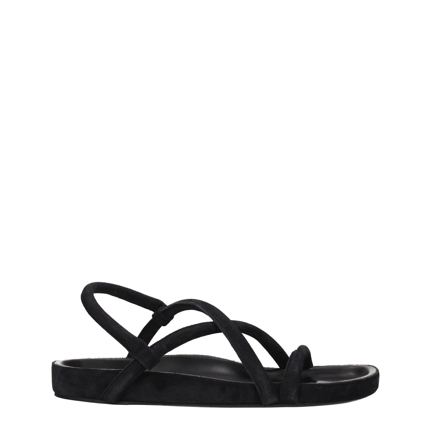 Black Leather Flat Sandals-Isabel Marant-LabelTerrace.com