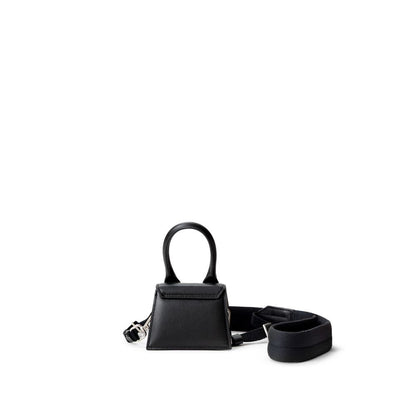 Black Leather Handbag-Jacquemus-LabelTerrace.com