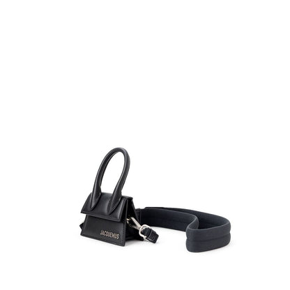 Black Leather Handbag-Jacquemus-LabelTerrace.com