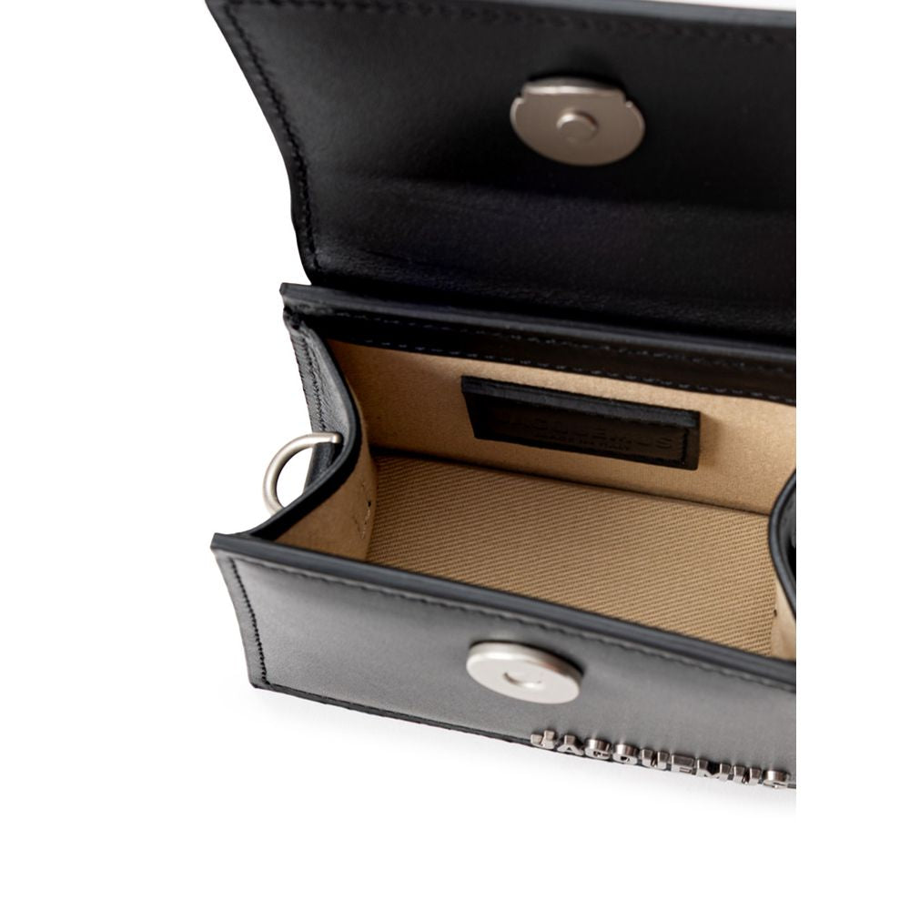 Black Leather Handbag-Jacquemus-LabelTerrace.com