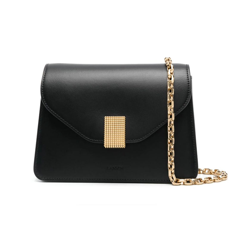 Black Leather Handbag-Lanvin-LabelTerrace.com