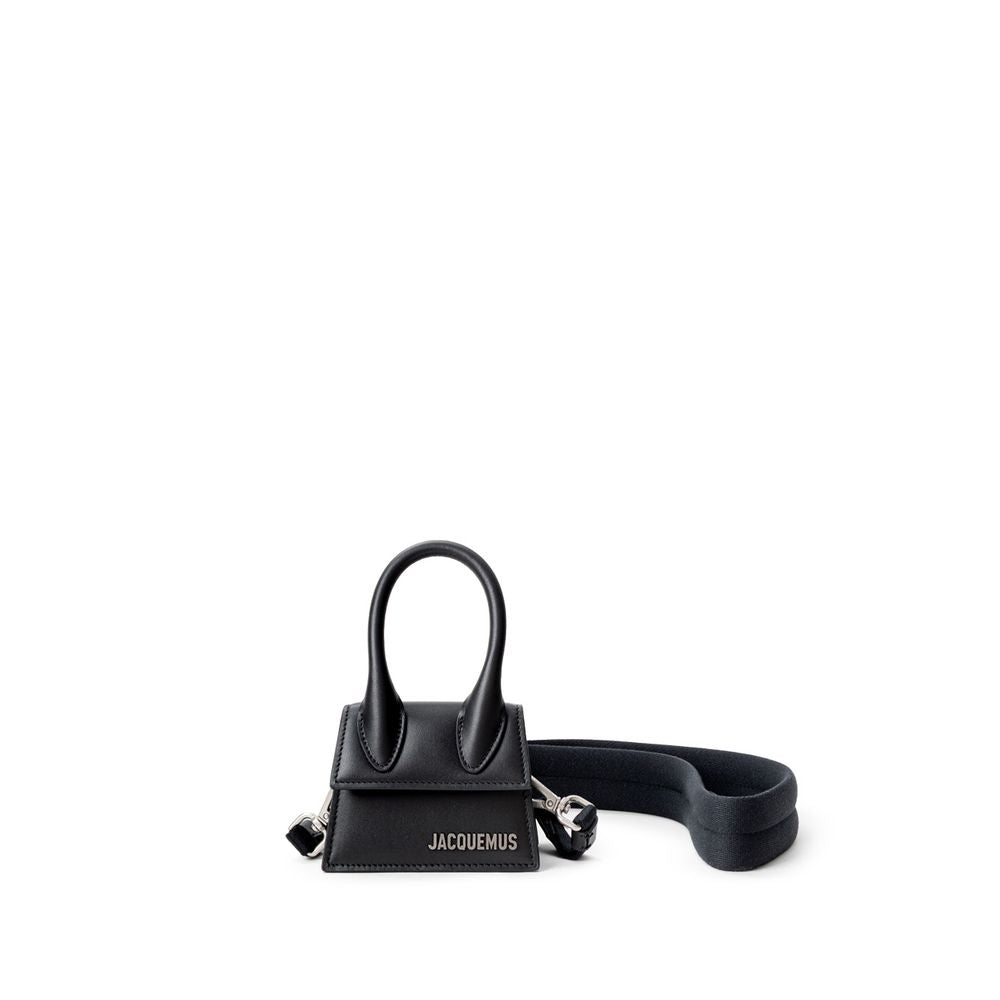Black Leather Handbag-Jacquemus-LabelTerrace.com