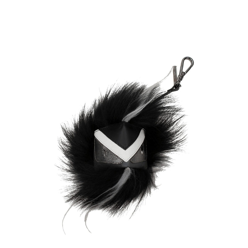 Black Leather Keychains-Fendi-LabelTerrace.com