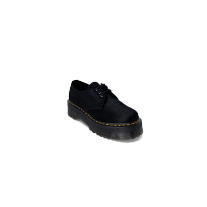 Black Leather Lace-Up Boot