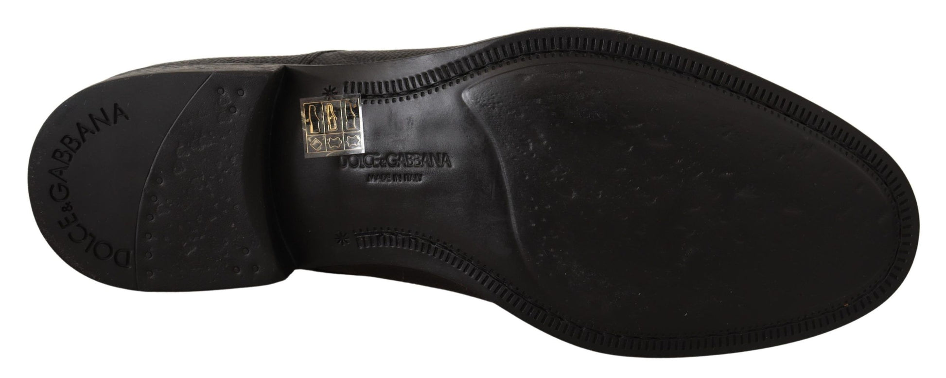 Black Leather Lace Up Mens Formal Derby Shoes-Dolce & Gabbana-LabelTerrace.com