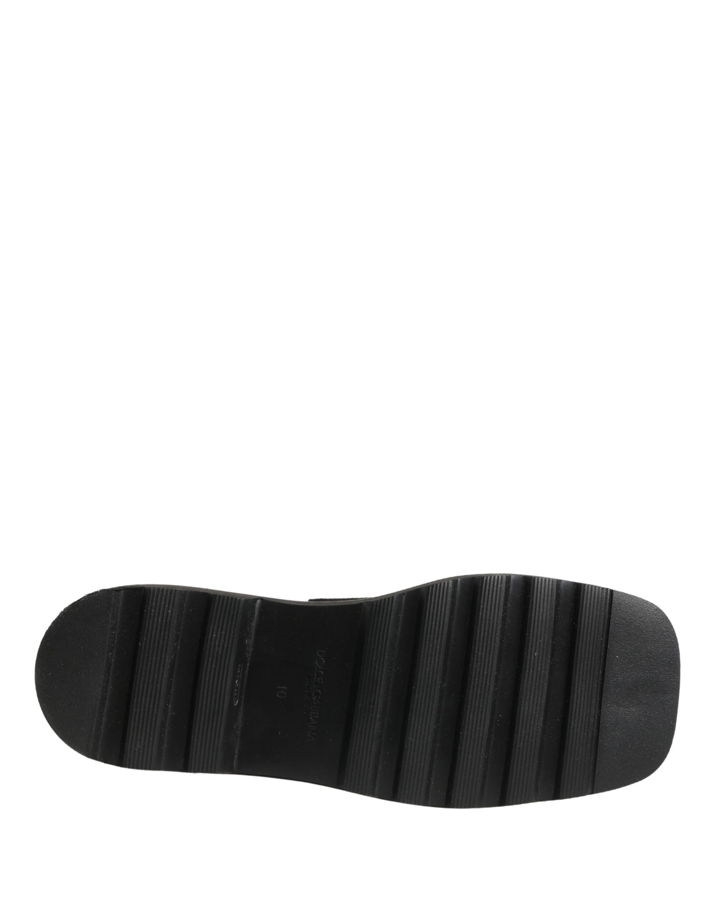 Black Leather Logo Plaque Ankle Boots Shoes