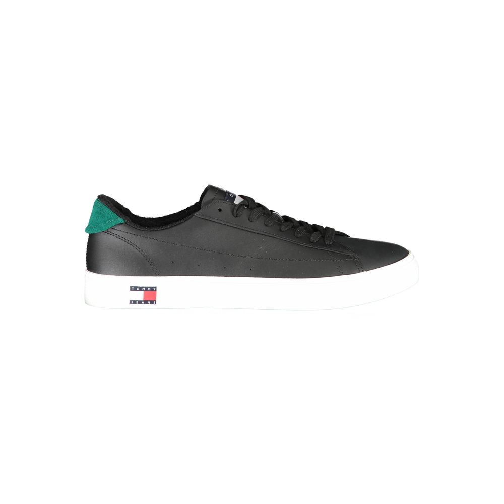 Black Leather Men Sneaker