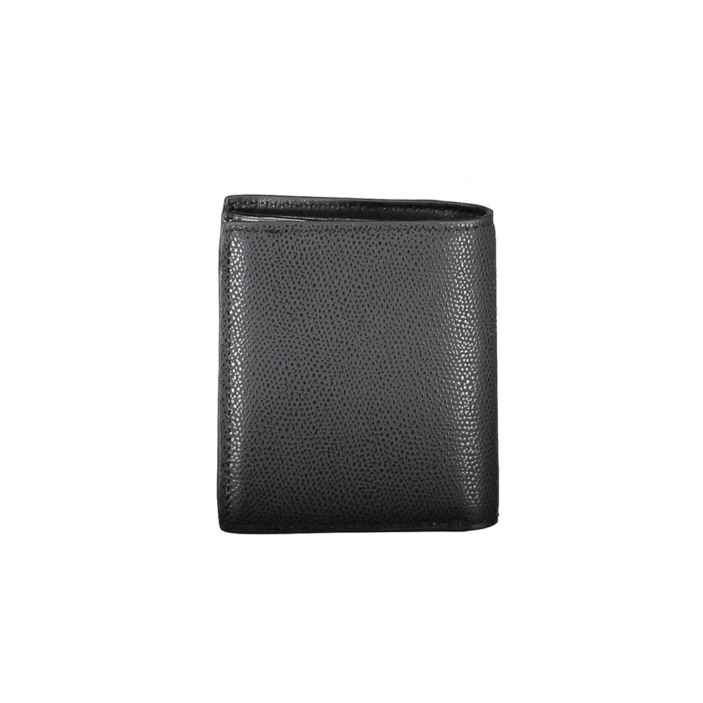 Black Leather Men Wallet-Tommy Hilfiger-LabelTerrace.com