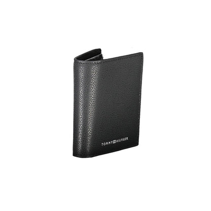 Black Leather Men Wallet-Tommy Hilfiger-LabelTerrace.com