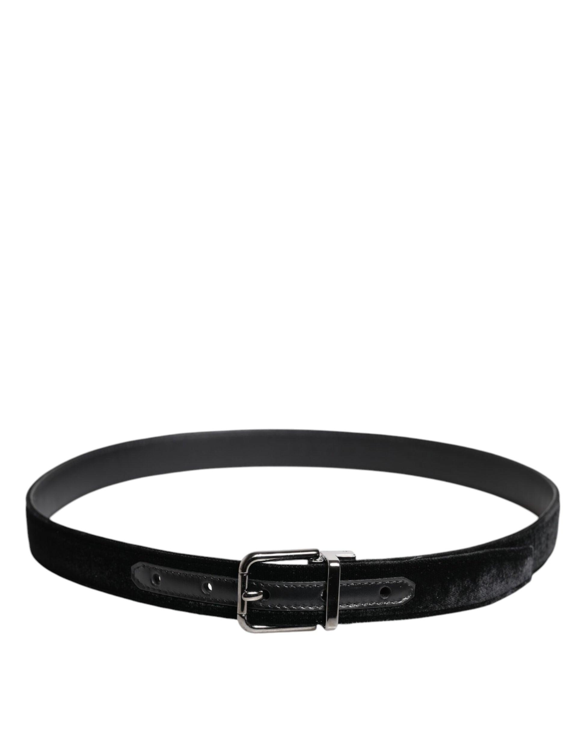 Black Leather Metal Buckle Classic Belt-Dolce & Gabbana-LabelTerrace.com