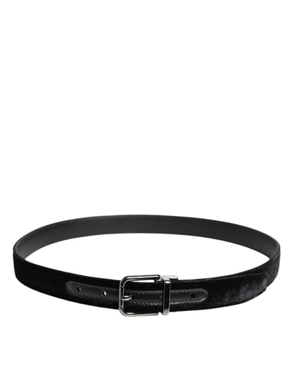 Black Leather Metal Buckle Classic Belt-Dolce & Gabbana-LabelTerrace.com