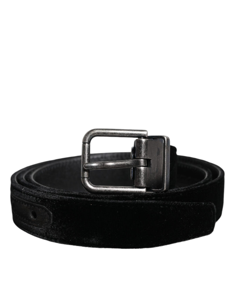 Black Leather Metal Buckle Classic Belt-Dolce & Gabbana-LabelTerrace.com