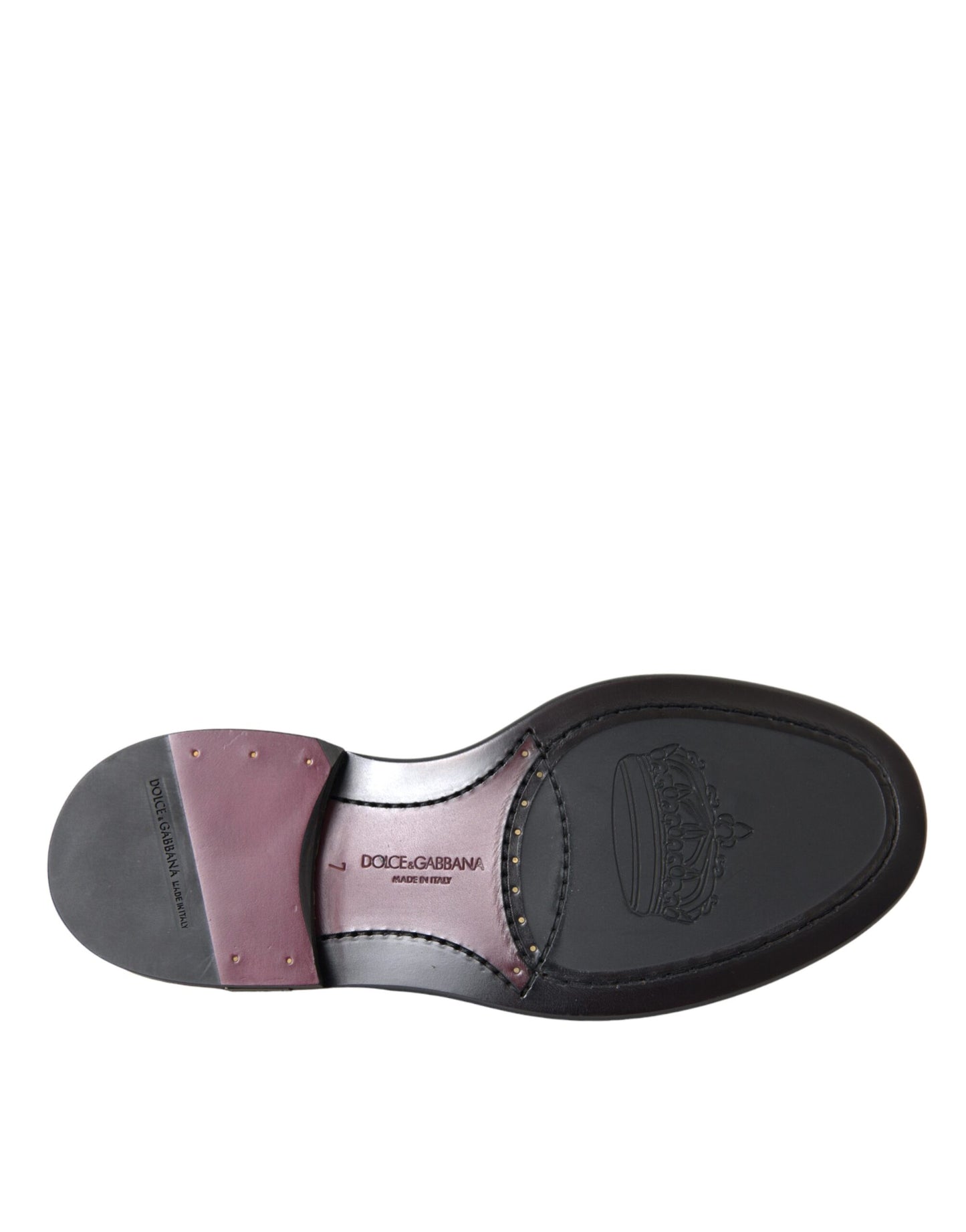 Black Leather Oxford Wingtip Formal Men Shoes-Dolce & Gabbana-LabelTerrace.com