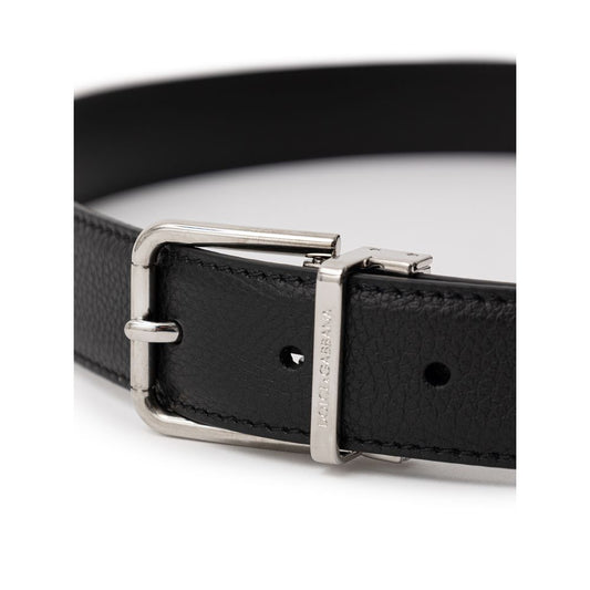 Black Leather Belt-Dolce & Gabbana-LabelTerrace.com