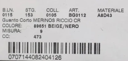 Black Leather Shearling Studded Gloves-Dolce & Gabbana-LabelTerrace.com