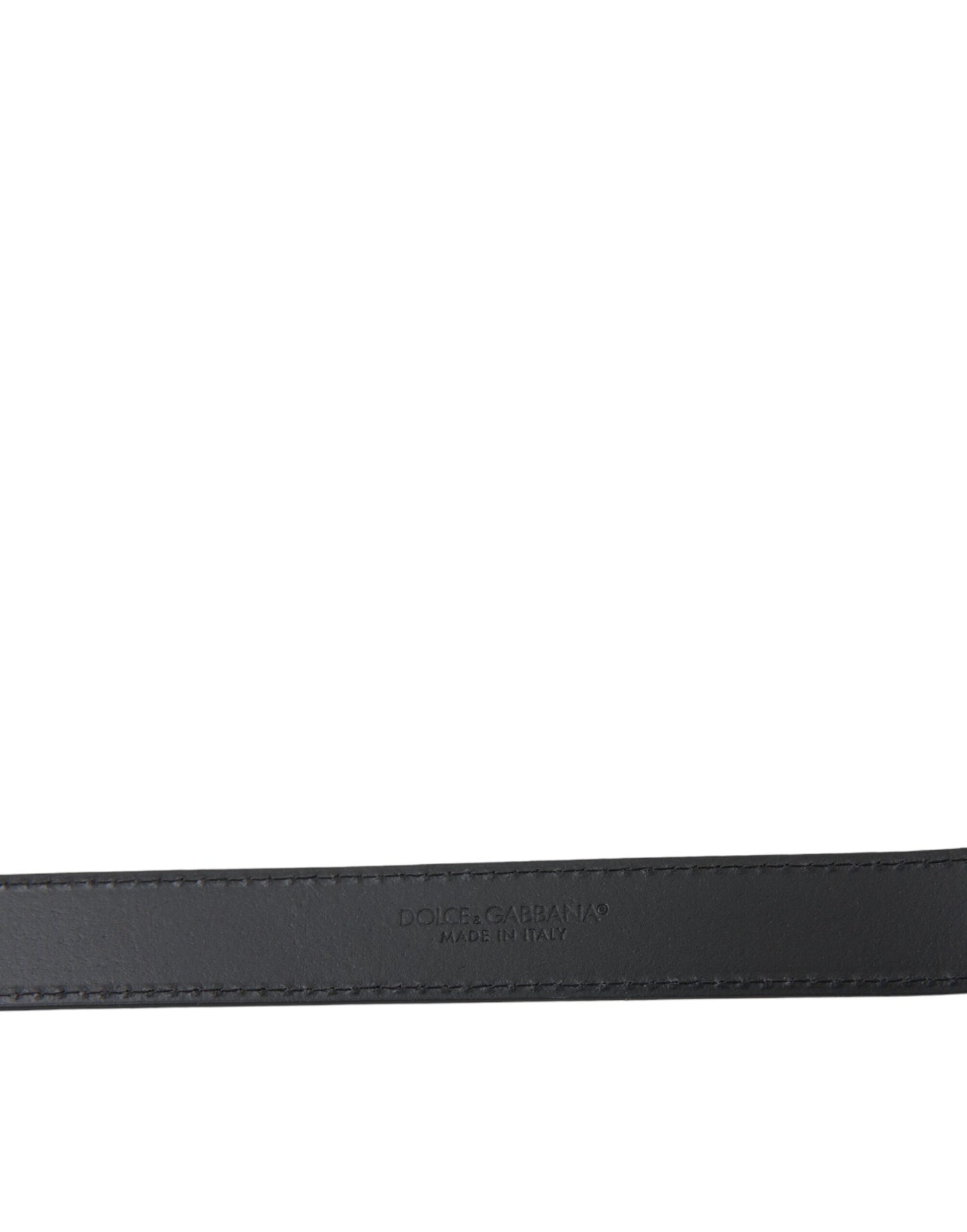 Black Leather Silver Metal Buckle Men Belt